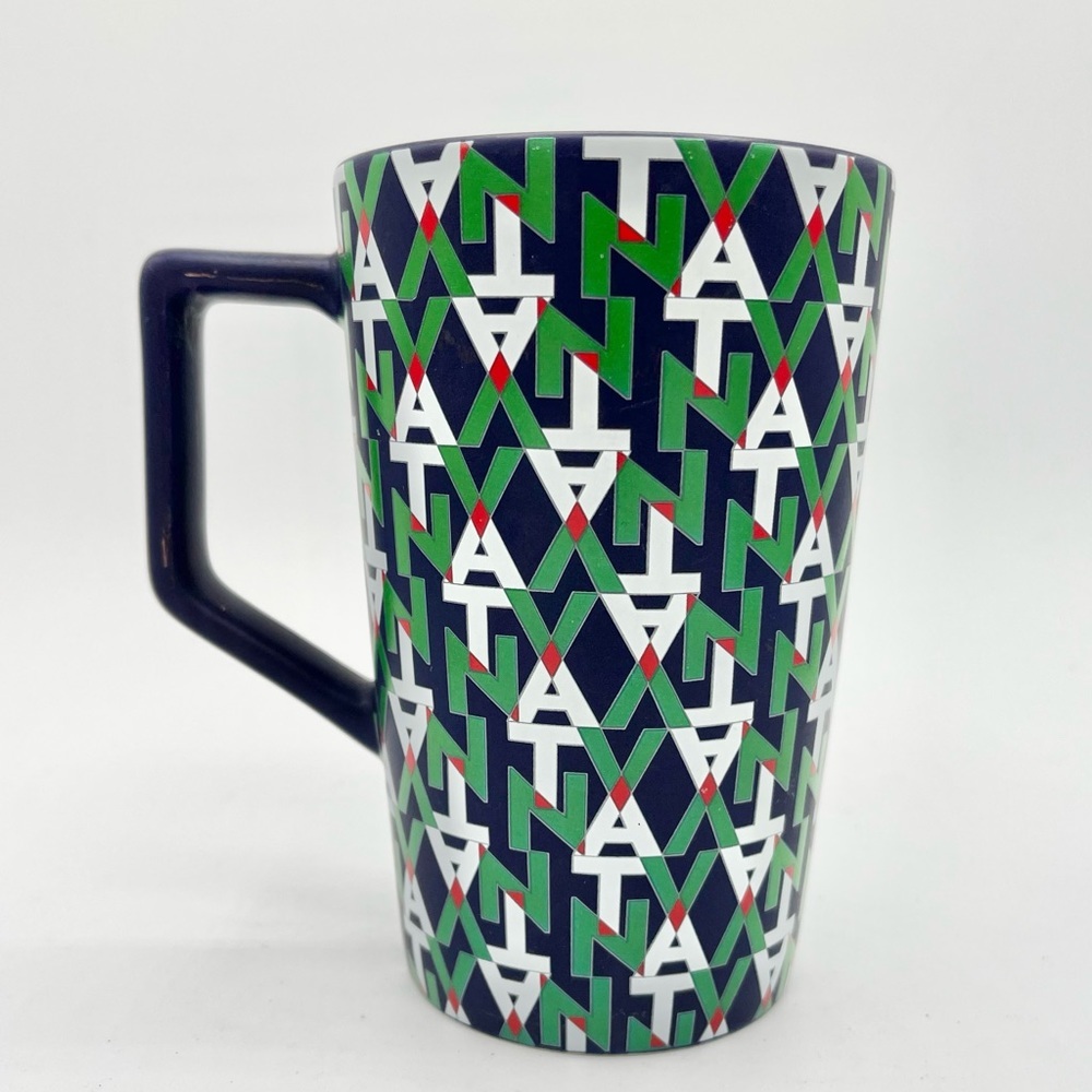 Teavana 12 oz Ceramic Cup Mug 2016 Blue Green EUC